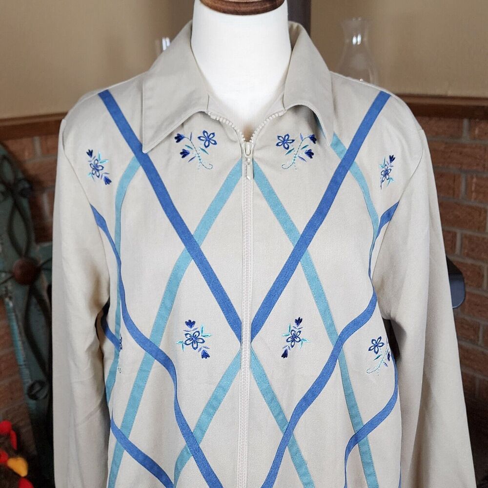 Vintage Alfred Dunner Full Zip Jacket Size 10
